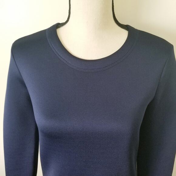 BCBGMAXAZRIA Genesa Dress XS Color Block Long Sleeve Scuba Fit Flare Academia - Picture 6 of 12